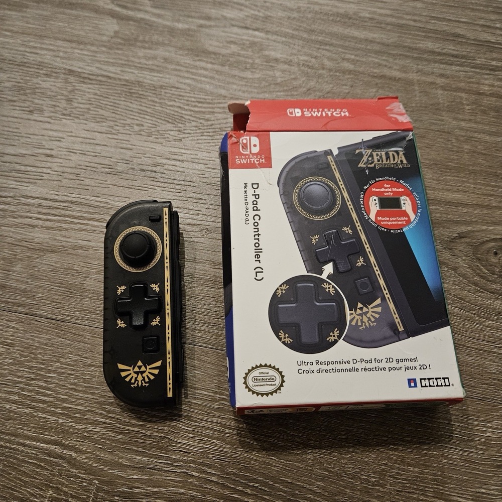 HORI Nintendo Switch Zelda Breath Wild D-Pad Controller L Black Gold w Box